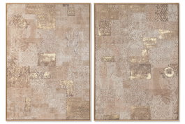 DKD Home Decor Cuadro Lienzo Pino 103x4x143 Pintado a Mano (Surtido de 2)