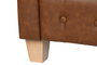DKD Home Decor Sofá de 3 Plazas Marrón en Poliéster y Madera