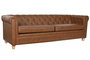 DKD Home Decor Sofá de 3 Plazas Marrón en Poliéster y Madera