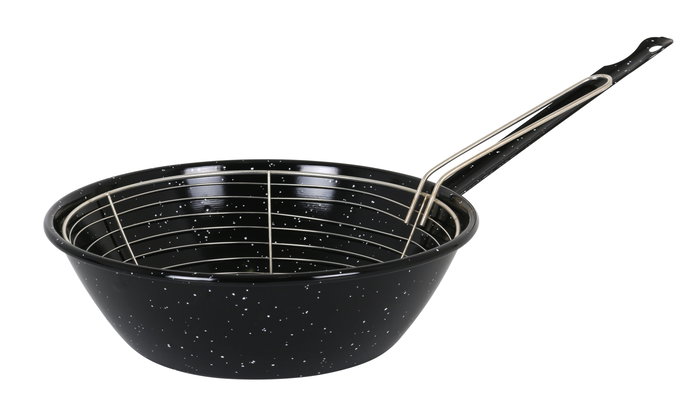 La Estrella Sartén Alta con Cestillo 26 cm Jaspeada - Colección Jaspeada, 47x27x8 cm, 845 g (6 Unidades)