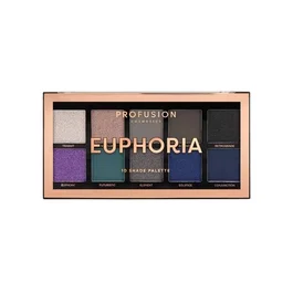 Profusion Cosmetics Euphoria Paleta de sombras de ojos, 10 tonos