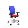 PIQUERAS Y CRESPO Silla de oficina Motilla Rojo/Azul con Brazos 3D
