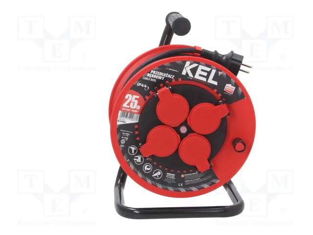 KEL Prolongador de alimentación H05RR-F 3G1,5mm2 25m Negro