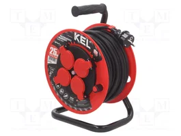 KEL Prolongador de alimentación H05RR-F 3G1,5mm2 25m Negro