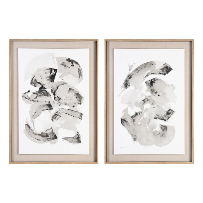 Cuadro Pintura Abstracto Lienzo 2/M 98 X 132 cm (Set de 2) Cuadro Pintura Abstracto Lienzo 2/M 98 X 132 cm (Set de 2)