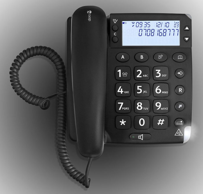 Doro Teléfono Fijo Amplificado para Personas Mayores, Doro Magna 4000 Negro - Volumen +60dB, Timbre Fuerte, Pantalla Grande, Botones Grandes, HAC Doro Teléfono Fijo Amplificado para Personas Mayores, Doro Magna 4000 Negro - Volumen +60dB, Timbre Fuerte, Pantalla Grande, Botones Grandes, HAC