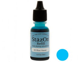 Tsukineko Tinta STAZON Hawái azul de 15ml para vidrio y plástico