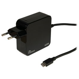 Inter-Tech Cargador USB-C 65W PD-2065 Negro - Carga Rápida 65W