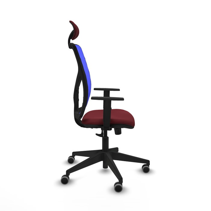 PIQUERAS Y CRESPO Silla de oficina Motilla con mecanismo Sincro, Granate y Azul PIQUERAS Y CRESPO Silla de oficina Motilla con mecanismo Sincro, Granate y Azul