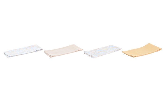 DKD Home Decor Set de 2 Paños de Cocina de Algodón Bandana Pastel