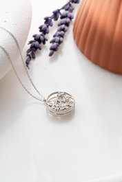 Heliophilia Silver Collar NRZ999243 Plata de Ley con Circonita, Blanco y Plata, 1.5 cm