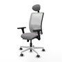 PIQUERAS Y CRESPO Silla de oficina Zulema Gris/Blanco con Mecanismo Sincro/Traslack
