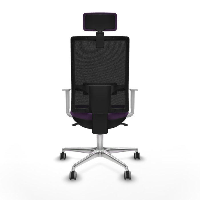 PIQUERAS Y CRESPO Silla de oficina Horna con mecanismo Sincro, Morado y Negro