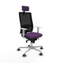 PIQUERAS Y CRESPO Silla de oficina Horna con mecanismo Sincro, Morado y Negro