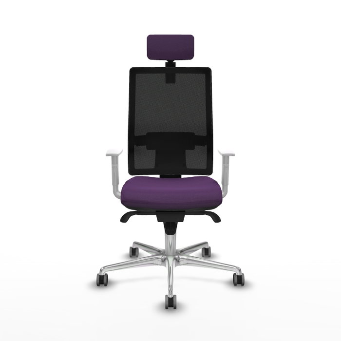 PIQUERAS Y CRESPO Silla de oficina Horna con mecanismo Sincro, Morado y Negro