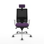 PIQUERAS Y CRESPO Silla de oficina Horna con mecanismo Sincro, Morado y Negro
