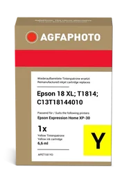 Agfa Photo Cartucho de tinta amarillo 18XL compatible con Epson T1814 C13T18144010