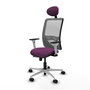 PIQUERAS Y CRESPO Silla de oficina Zulema con mecanismo Sincro/Traslack, Morado y Gris