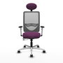 PIQUERAS Y CRESPO Silla de oficina Zulema con mecanismo Sincro/Traslack, Morado y Gris