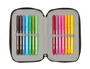 Safta Plumier Paul Frank Join The Fun de doble cremallera con 28 piezas