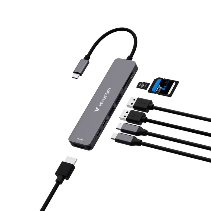 Verbatim USB-C Essentials Multi-Port Hub de 7 puertos