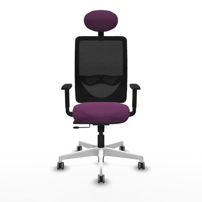 PIQUERAS Y CRESPO Silla de oficina Zulema con mecanismo Sincro/Traslack, Morado y Negro