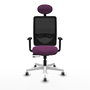 PIQUERAS Y CRESPO Silla de oficina Zulema con mecanismo Sincro/Traslack, Morado y Negro