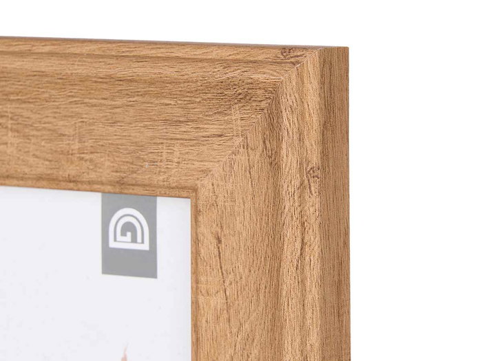 Giftdecor Portafotos Curva 10X15 Plástico, Madera y Vidrio Surtido Azul, Beige, Blanco, Marrón (Set de 24)