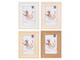 Giftdecor Portafotos Curva 10X15 Plástico, Madera y Vidrio Surtido Azul, Beige, Blanco, Marrón (Set de 24)