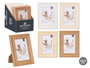 Giftdecor Portafotos Curva 10X15 Plástico, Madera y Vidrio Surtido Azul, Beige, Blanco, Marrón (Set de 24)