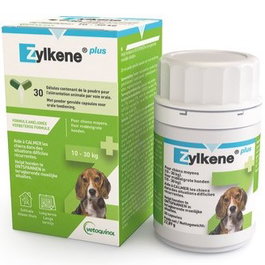 Vetoquinol Zylkene Plus 225 Cáp. 30 Unid. 10-30kg Perros y Gatos Relajación Natural