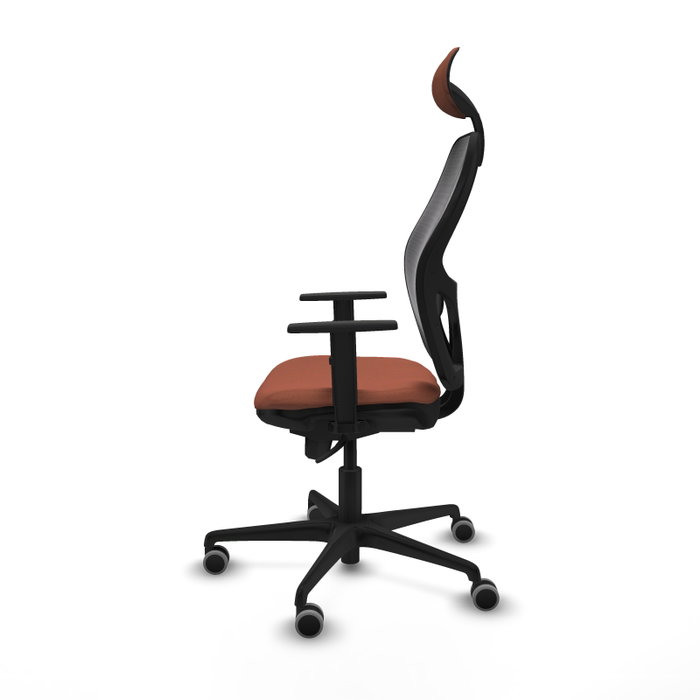 PIQUERAS Y CRESPO Silla de oficina Jorquera con mecanismo Sincro, Marrón y Negro