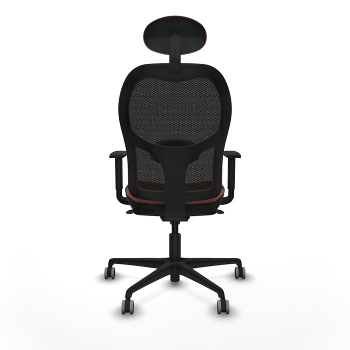 PIQUERAS Y CRESPO Silla de oficina Jorquera con mecanismo Sincro, Marrón y Negro