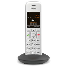 Gigaset CE575HX Teléfono DECT Inalámbrico con Contestador Automático, Altavoz, Pantalla TFT 2.2", Identificador de Llamadas, Lista 200 Contactos, Plata/Negro