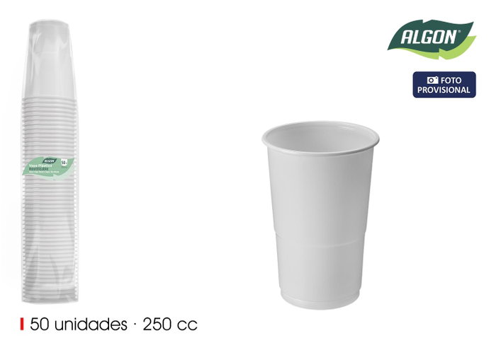 Inde Set de 18 Vasos Blancos de 250 cc Inde Set de 18 Vasos Blancos de 250 cc
