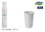 Inde Set de 18 Vasos Blancos de 250 cc