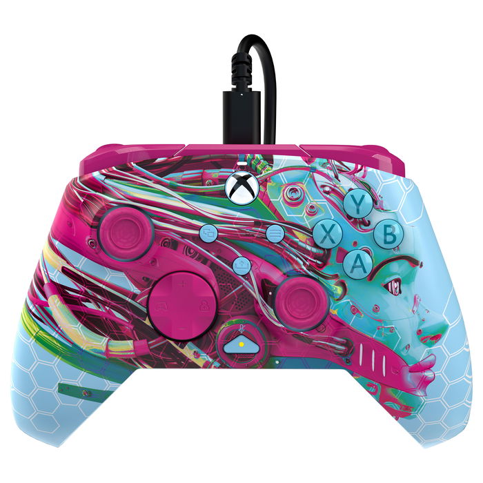 PDP Controller Dreams Glow Cable PC Xbox One, Xbox Series S, Xbox Series X, Gamepad con Vibración, 2.43m