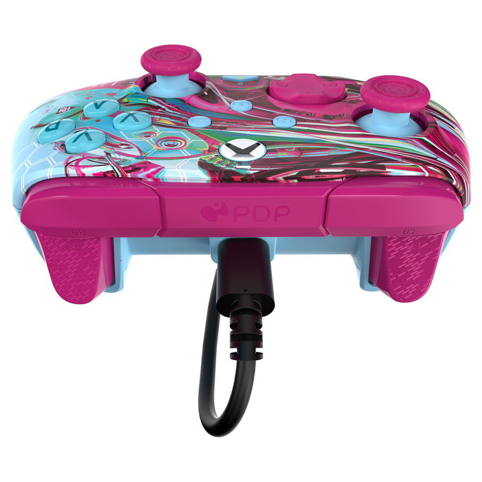 PDP Controller Dreams Glow Cable PC Xbox One, Xbox Series S, Xbox Series X, Gamepad con Vibración, 2.43m