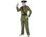 Disfraz de Guardia Civil para Hombre Adulto Tallas M y L, Verde Militar con Pantalón, Camisa, Sombrero y Cinturón de Poliéster