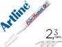 Artline EK-400 XF Rotulador Permanente Punta Redonda 2.3 mm Blanco para Metal, Caucho y Plástico