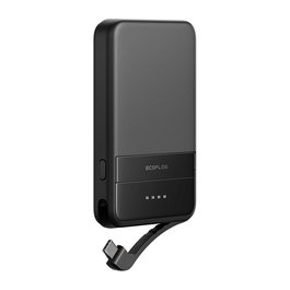 EcoFlow RAPID 5000 mAh Powerbank Negro con Carga Rápida Power Delivery 65W y 15W Inalámbrica, Compatible con MagSafe