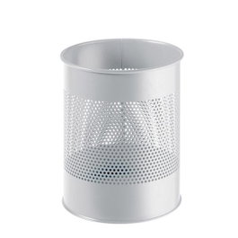 Durable Papelera metálica redonda 15l gris