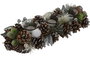 DKD Home Decor Portavela Navidad Alpina Verde Natural Piña Cristal 15 x 9 x 38 cm (6 Unidades)