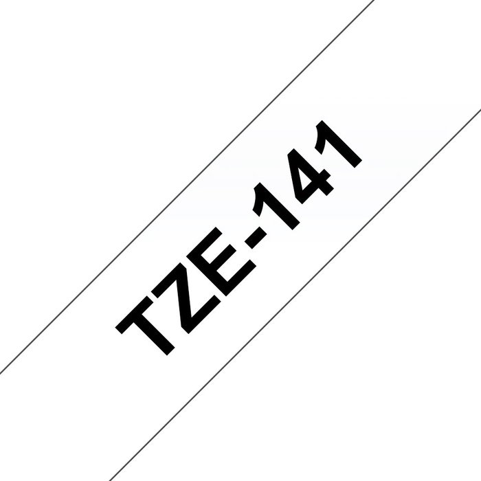 Brother TZe-141 Cinta laminada 18mm Negro sobre transparente