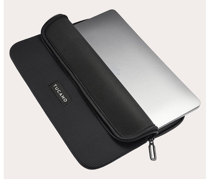 Tucano Colore Sleeve para MacBook Air y Pro de 13 pulgadas, Negro