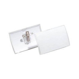 Durable Click Fold Namensschilder Transparentes 9 cm x 5.4 cm
