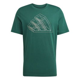 Camiseta de Manga Corta Hombre Adidas Fill Verde oscuro 9-10 Años
