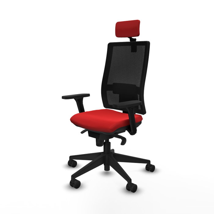 PIQUERAS Y CRESPO Silla de oficina Horna con Mecanismo Sincro, Rojo y Negro PIQUERAS Y CRESPO Silla de oficina Horna con Mecanismo Sincro, Rojo y Negro