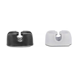 DeLOCK Sujetacables en forma de cruz autoadhesivos 4 piezas Negro/Gris
