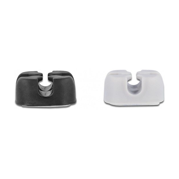 DeLOCK Sujetacables en forma de cruz autoadhesivo 4 piezas negro/gris DeLOCK Sujetacables en forma de cruz autoadhesivo 4 piezas negro/gris